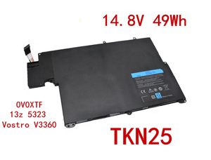 Nouvelle batterie 14,8 V 59 Wh pour Dell Inspiron 13Z-5323 <span class=keywords><strong>Vostro</strong></span> <span class=keywords><strong>3360</strong></span> 0V0XTF RU485 0V0XTF RU485 TKN25 TRDF3 V0XTF VOXTF Batterie d'ordinateur portable - Product Image 3
