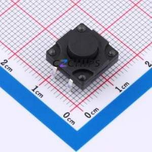 TC-1812DR-6.0H-250 Tactile Switch Through hole Component (THT),12x12mm Switch Through Hole 12mm 12mm 6mm - Product Image 1