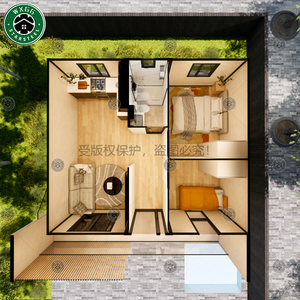 Casa Modular Prefabricada de Dos Pisos con Estructura de Acero y Revestimiento de Madera, Estilo Contemporáneo, Ideal para Alojamiento Turístico, Superventas - Product Image 6