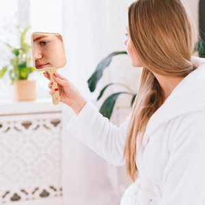 Профессиональный изготовленный на заказ односторонний портативный дорожный туалетный столик деревянное зеркало с рамкой Дизайн Ручное зеркало для макияжа - Product Image 6