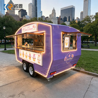 Camion de cuisine mobile de forme créative pour café, snacks et activités commerciales en extérieur