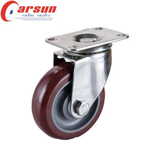 3/4/5inch <span class=keywords><strong>pu</strong></span> Rollen Hochwertiges mittelschweres Edelstahl-Lenkrad mit Fabrik preis - Product Image 2