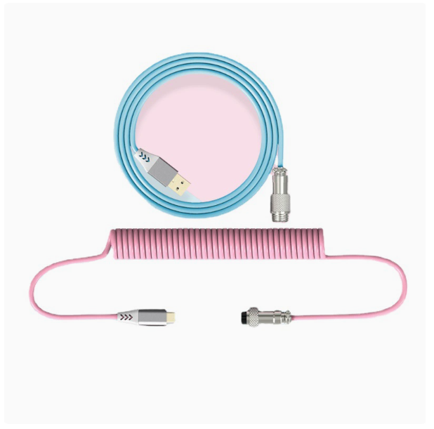Customized Mechanical Keyboard Cable with TYPE-C Interface, Spiral Spring Data Cable, and Retractable Connector.