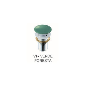 Siphon de lavabo vert forêt élégant avec trop-plein en zinc et acier inoxydable, accessoires de lavabo click-clack pour salle de bain et baignoire - Product Image 1