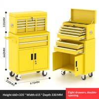 Chariot à outils de rangement, armoire mobile pour réparation automobile, coffre à outils en fer, établi de garage mobile, mobilier OBM OEM ODM avec roulement à billes