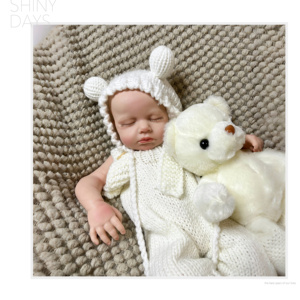 Loulou 18 pouces Reborn Doll fait à la main <span class=keywords><strong>en</strong></span> <span class=keywords><strong>Silicone</strong></span> solide détaillé 3D peint peluche pour garçons <span class=keywords><strong>Bebe</strong></span> Reborn poupées pour cadeaux - Product Image 2