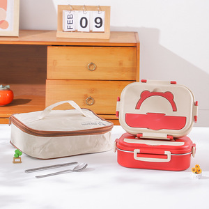 Lunch Box 304 Stainless Steel Microwave <b>Safe</b> With Compartments Insulated <b>Large</b> Capacity For Office Workers And Students - Product Image 1