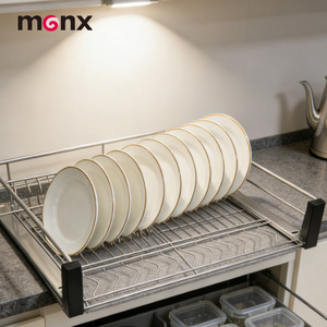 <span class=keywords><strong>En</strong></span> <span class=keywords><strong>Oferta</strong></span>: Organizador de Platos Extraíble Tipo Cajón, de Doble Capa, con Cierre Suave, Cesta de Almacenamiento de Cubiertos para Gabinete de Cocina con Bandeja de Agua - Product Image 2