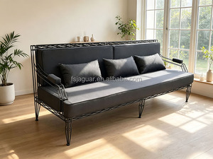 Conjunto <span class=keywords><strong>de</strong></span> sala <span class=keywords><strong>de</strong></span> estar minimalista moderno <span class=keywords><strong>de</strong></span> mediados <span class=keywords><strong>de</strong></span> siglo, <span class=keywords><strong>de</strong></span> hierro trenzado hueco, para apartamento o <span class=keywords><strong>centro</strong></span> comercial, que incluye sofá individual, sofá <span class=keywords><strong>de</strong></span> tres plazas y <span class=keywords><strong>centro</strong></span> a juego. - Product Image 6