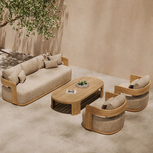 Ensemble <span class=keywords><strong>de</strong></span> meubles <span class=keywords><strong>de</strong></span> <span class=keywords><strong>jardin</strong></span> <span class=keywords><strong>en</strong></span> teck <span class=keywords><strong>de</strong></span> luxe pour hôtel, canapé d'extérieur moderne pour resort - Product Image 6