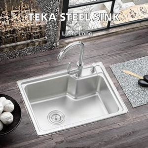 <span class=keywords><strong>Fregadero</strong></span> de cocina Rectangular moderno <span class=keywords><strong>Teka</strong></span>, acero inoxidable de alta calidad, 560*420*210mm, superficie cepillada, eliminación de residuos, válvula de latón, dos - Product Image 2