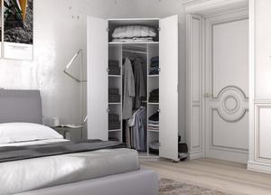 Corte transversal de armario de esquina armario casa Esquina de gabinete de almacenamiento de alto 2-puerta de la esquina de madera doble colgante de pared montado armario personalizado - Product Image 3