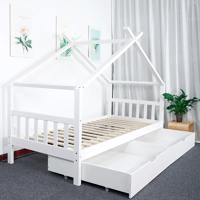 Newly Designs House Bed Toddler Solid Wood House Bed for Kids Bed House Kids