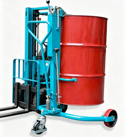 Lève-fût hydraulique manuel 250 kg, levage facile pour une utilisation par une seule personne & chariot pour fût d'huile de 55 litres