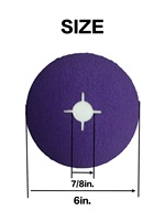 Disques en fibre de résine céramique pure en gros 6" 7" x 7/8" Grains 24/36/40/50 à trous croisés pour acier inoxydable et acier au carbone Fabricant OEM