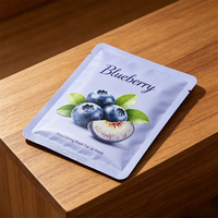 Sachets plats imprimés sur mesure à trois soudures pour masques faciaux, emballage facile à déchirer pour soins de la peau, vente en gros, fabricant