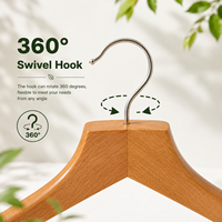 Cintres personnalisés en bois à épaules larges avec logo pour manteaux, costumes et robes – Idéal pour les magasins de vêtements et hôtels (Perchas De Madera)