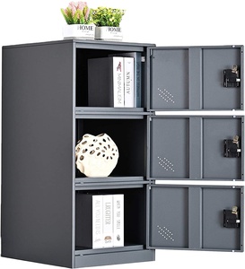 MECOLOR Vertical Single Tier Small Locker with <b>Lock</b> <b>Latch</b> 2 or 3 Compartment Storage for Employee,Home,Office,School,Kids - Product Image 1