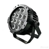 Projecteur PAR LED 12x18W RGBW étanche IP65 DMX512 avec RDM pour mariages, concerts, fêtes, éclairage de scène, projecteur PAR plat et fin