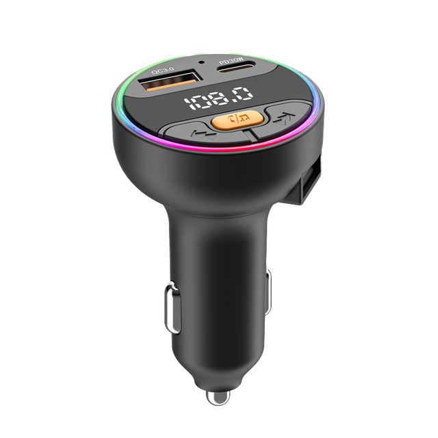 C9S Multi-function Car MP3 Player with Hands-free FM Transmitter QC3.0 PD30W Type-C OTP/OVP Protection Mobile Phone Fireproof
