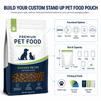 Sachet Doypack Personnalisé pour Aliments pour Chats, Emballage de Friandises pour Animaux de Compagnie, Sacs d'Emballage Haute Barrière en PET/PE avec Fermeture Éclair