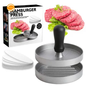 Оптовая продажа, Алюминиевая антипригарная форма для мяса, гриль, пресс для приготовления котлет, пресс для гамбургеров