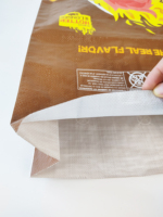 Sac d'emballage pour charbon de bois en briquettes de bois dur, à fond carré, en PP tissé laminé BOPP, thermoscellable, avec logo personnalisé, fourni par l'usine