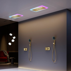 Contemporary Brass giấu được xây dựng trong vòi hoa sen Set đánh bóng đơn-xử lý tĩnh nhiệt vòi nước gốm van Hidden vòi hoa sen Mixer - Product Image 5