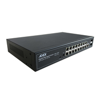 16 Port RJ45 Tembaga Ethernet 2.5G 1G 2 Switch Jaringan 12vdc Terkelola Serat Gigabit SFP L2