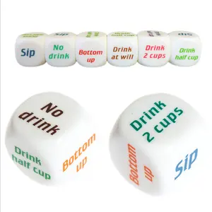 20Mm Wijn Order Dice Drink Geen Drinken Hot-Selling Creative Dice Plastic Cube Dice