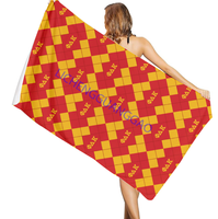 Serviette de plage personnalisée Gamma Phi Delta Sorority, design moderne, vente en gros, tissu doux, idéale pour les vacances d'été