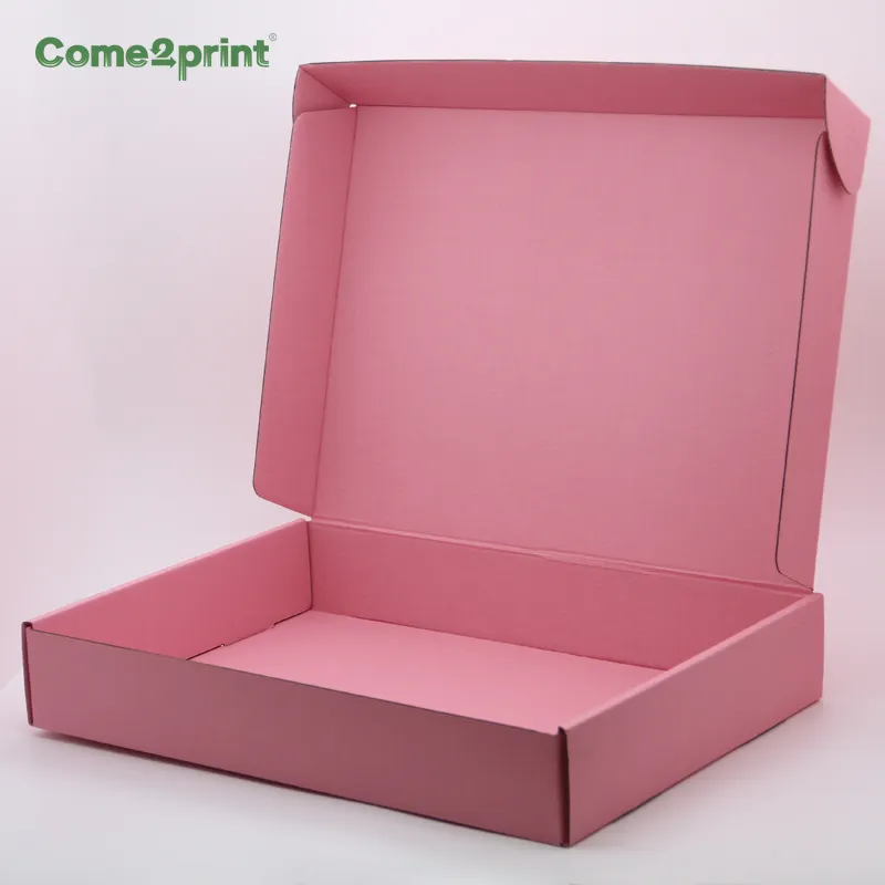Custom Logo Eco-Friendly Recyclable Color Carton Printing Packaging Custom Gift Box Corrugated Pink and Multicolor Mailer Box