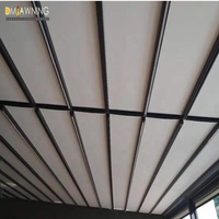 Lican LED rétractable en PVC à LED, canopée, pour toit, auvent d'extérieur