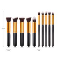 Pinceaux de maquillage professionnels en vente directe d'usine, marque privée, ensemble de 10 pinceaux de maquillage