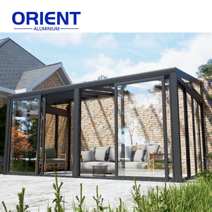 Pérgola Moderna de Aluminio <span class=keywords><strong>para</strong></span> Exteriores de <span class=keywords><strong>3x3</strong></span>, 3x4, 4x4, 6x4 m, Invernadero de Cristal Motorizado, Jardín de Invierno, Terraza - Product Image 5