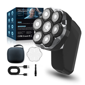 6 1 IPX7 เครื่องโกนหนวดกันน้ำ ปรับความเร็วได้ จอแสดงผลดิจิตอล ไร้สาย ชาร์จแบบ Type-C เครื่องโกนหนวดแบบหัวเดียว กระเป๋าเก็บของ ใช้ในบ้าน แบบคู่ - Product Image 6