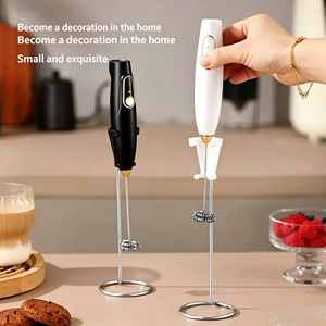 Mixeur à œufs sans fil rechargeable en plastique ABS à 3 vitesses avec cordon USB pour fouetter la crème, le matcha, <span class=keywords><strong>mousseur</strong></span> à <span class=keywords><strong>lait</strong></span> électrique - Product Image 4