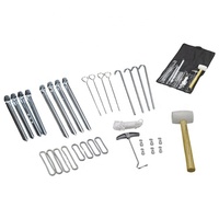 Lève-soleil 56734 # Kit d'accessoires pour tente de camping d'extérieur de qualité industrielle 34 pièces, avec piquets de tente en acier réglables Oxford et maillet en caoutchouc