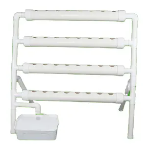 Sistem PVC Hidroponik 36 Lubang Kit Penumbuh Hidroponik 4 Pipa PVC 36 Lubang Kit Penuh untuk Penggunaan Di Rumah
