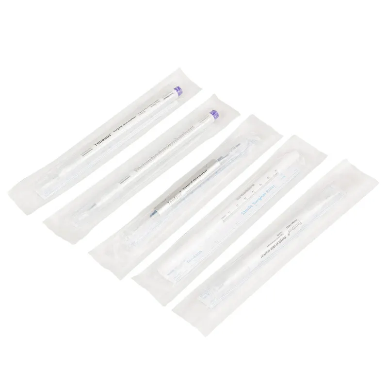 高品質のツールテープチップ一時的な無毒の測定紙外科マーカー定規タトゥーペン皮膚眉毛永久医療