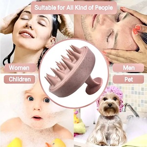 Masseur de cuir chevelu en silicone souple personnalisé, brosse à shampooing pour cuir chevelu en paille de blé biodégradable, brosse de massage du cuir chevelu portable - Product Image 5