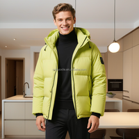 Vestes et manteaux personnalisés en duvet de canard blanc 90% pour hommes, avec capuche, bicolores, coupe ample, pour usage quotidien et extérieur en hiver