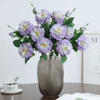 Kunstmatige Lisianthus Eustoma Real Touch Kunstbloem voor Bruiloft Bloemist Huis Hotel Decoratie Groothandel Bulk Aankoop Fabriek Leverancier