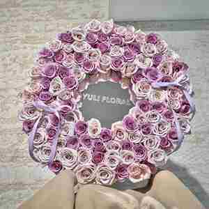 Cœur en acrylique réfléchissant inscriptible, insert floral rond pour décoration de bouquet, accessoires cadeaux pour arrangements floraux - Product Image 3