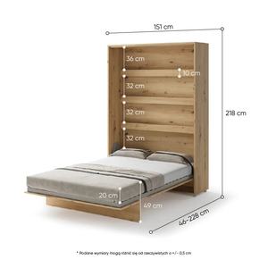 <span class=keywords><strong>Lit</strong></span> mural vertical moderne en bois, <span class=keywords><strong>lit</strong></span> pliant caché avec étagères, gain de place, pliable, blanc/noir/personnalisé, montage facile - Product Image 2