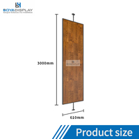Présentoir métallique moderne pliable sur mesure pour parquet, carrelage céramique et pierre, avec fixation haut-bas