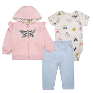 Conjunto de Sudadera con Capucha para Bebé, 3 Piezas, Algodón, Estampado de Dibujos Animados, Mameluco de Manga Larga, Conjunto de Chaqueta de Primavera de 6 a 24 Meses - Product Image 4