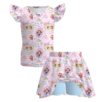 Ensemble décontracté d'été pour bébés et jeunes enfants filles, en soie de lait respirante, imprimé animal, chemise et pantalon extensibles à manches courtes, tenue personnalisable avec logo