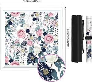 Элегантный коврик для Маджонга с розовым дизайном, нескользящий чехол и хранение для любителей Маджонга - Product Image 2