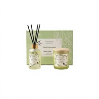 FLOWERS VALLEY Diffuseur en rotin à l'arôme de jasmin, bougie en cire de soja, coffret cadeau, vente flash, parfum durable